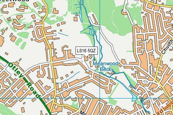 LS16 5QZ map - OS VectorMap District (Ordnance Survey) LS16 5QZ map - OS VectorMap District (Ordnance Survey)