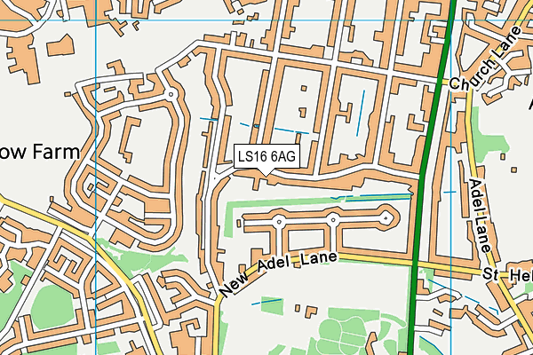 LS16 6AG map - OS VectorMap District (Ordnance Survey) LS16 6AG map - OS VectorMap District (Ordnance Survey)