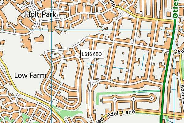 LS16 6BQ map - OS VectorMap District (Ordnance Survey) LS16 6BQ map - OS VectorMap District (Ordnance Survey)