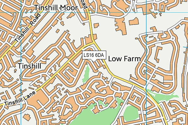 LS16 6DA map - OS VectorMap District (Ordnance Survey)