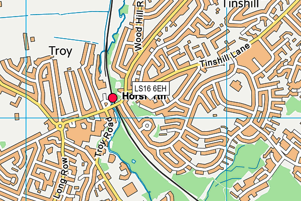 LS16 6EH map - OS VectorMap District (Ordnance Survey)
