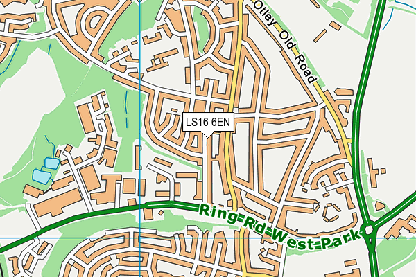 LS16 6EN map - OS VectorMap District (Ordnance Survey)