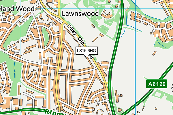 LS16 6HG map - OS VectorMap District (Ordnance Survey) LS16 6HG map - OS VectorMap District (Ordnance Survey)