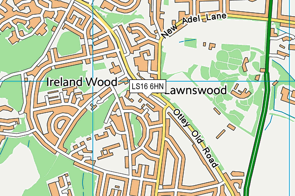 LS16 6HN map - OS VectorMap District (Ordnance Survey) LS16 6HN map - OS VectorMap District (Ordnance Survey)