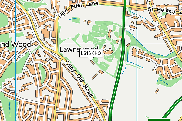 LS16 6HQ map - OS VectorMap District (Ordnance Survey)