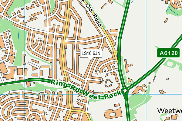 LS16 6JN map - OS VectorMap District (Ordnance Survey) LS16 6JN map - OS VectorMap District (Ordnance Survey)