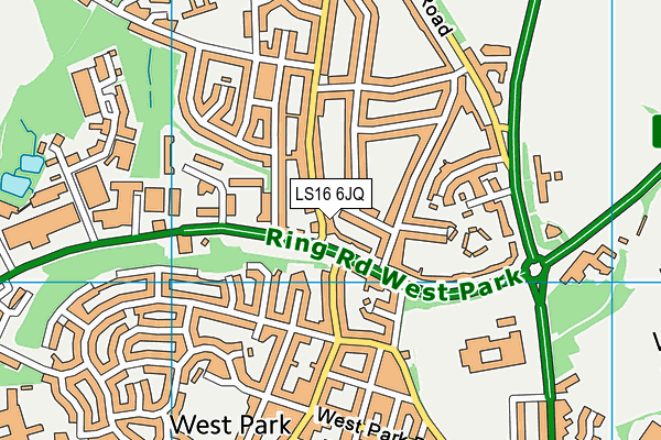 LS16 6JQ map - OS VectorMap District (Ordnance Survey) LS16 6JQ map - OS VectorMap District (Ordnance Survey)