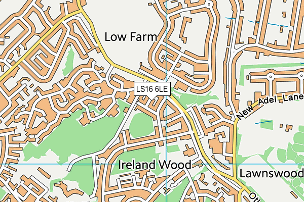 LS16 6LE map - OS VectorMap District (Ordnance Survey)