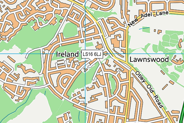 LS16 6LJ map - OS VectorMap District (Ordnance Survey) LS16 6LJ map - OS VectorMap District (Ordnance Survey)