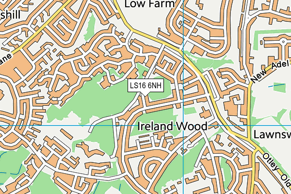 LS16 6NH map - OS VectorMap District (Ordnance Survey) LS16 6NH map - OS VectorMap District (Ordnance Survey)