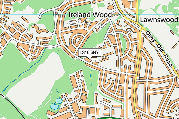 LS16 6NY map - OS VectorMap District (Ordnance Survey) LS16 6NY map - OS VectorMap District (Ordnance Survey)