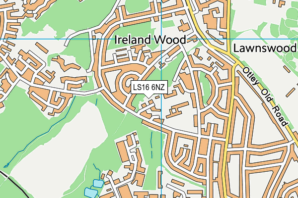 LS16 6NZ map - OS VectorMap District (Ordnance Survey) LS16 6NZ map - OS VectorMap District (Ordnance Survey)