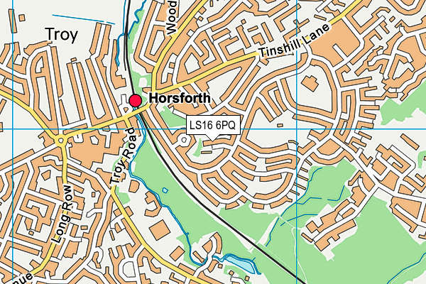 LS16 6PQ map - OS VectorMap District (Ordnance Survey)