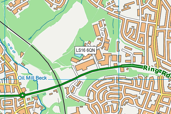 LS16 6QN map - OS VectorMap District (Ordnance Survey) LS16 6QN map - OS VectorMap District (Ordnance Survey)