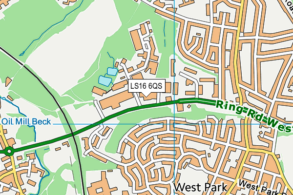 LS16 6QS map - OS VectorMap District (Ordnance Survey) LS16 6QS map - OS VectorMap District (Ordnance Survey)