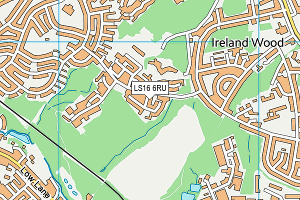 LS16 6RU map - OS VectorMap District (Ordnance Survey) LS16 6RU map - OS VectorMap District (Ordnance Survey)