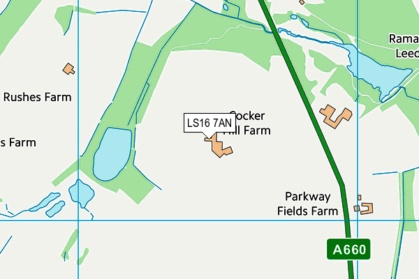 LS16 7AN map - OS VectorMap District (Ordnance Survey) LS16 7AN map - OS VectorMap District (Ordnance Survey)