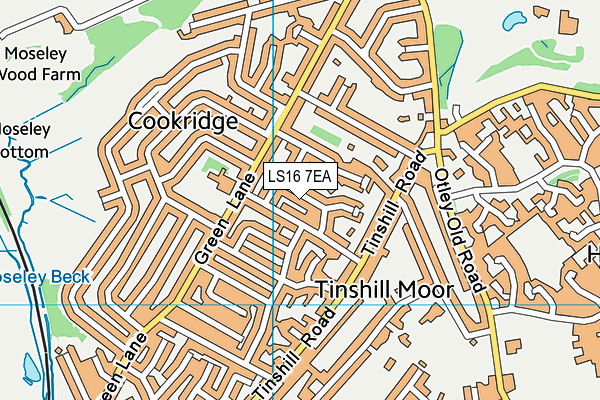 LS16 7EA map - OS VectorMap District (Ordnance Survey) LS16 7EA map - OS VectorMap District (Ordnance Survey)