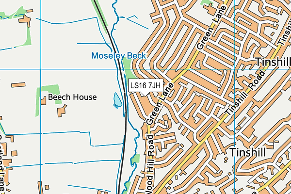 LS16 7JH map - OS VectorMap District (Ordnance Survey) LS16 7JH map - OS VectorMap District (Ordnance Survey)