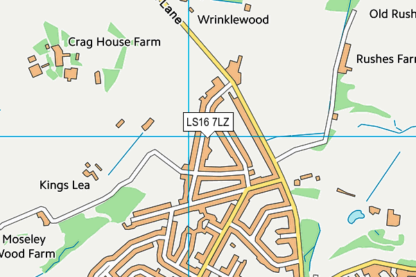 LS16 7LZ map - OS VectorMap District (Ordnance Survey) LS16 7LZ map - OS VectorMap District (Ordnance Survey)