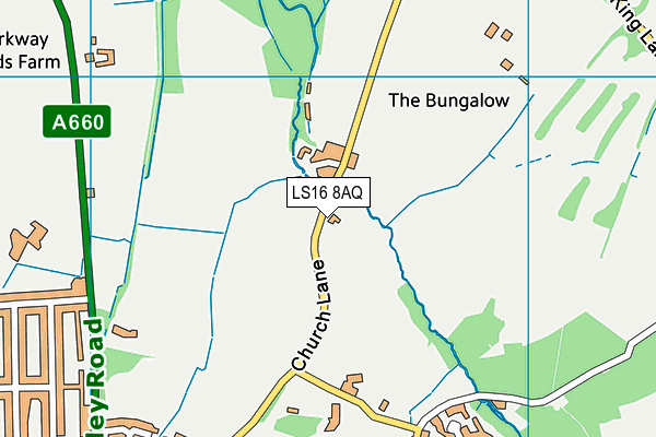 LS16 8AQ map - OS VectorMap District (Ordnance Survey) LS16 8AQ map - OS VectorMap District (Ordnance Survey)