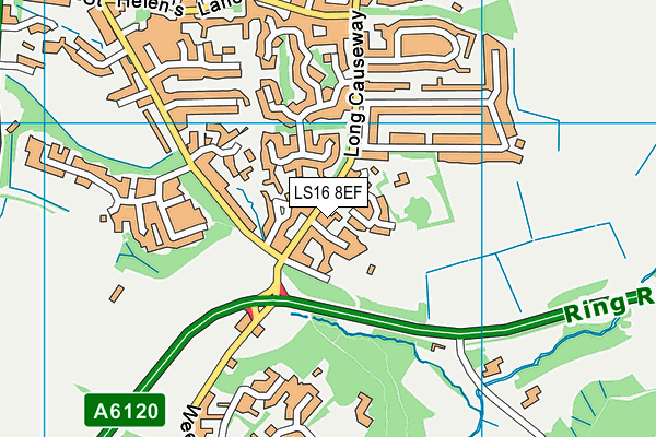 LS16 8EF map - OS VectorMap District (Ordnance Survey) LS16 8EF map - OS VectorMap District (Ordnance Survey)