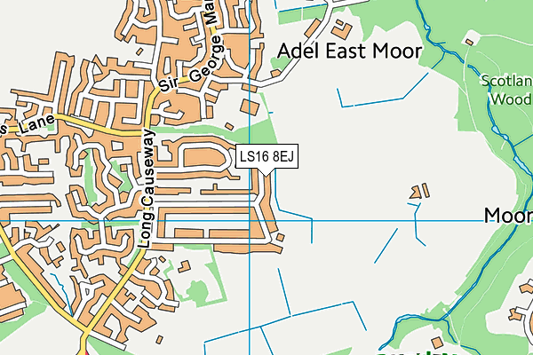 LS16 8EJ map - OS VectorMap District (Ordnance Survey) LS16 8EJ map - OS VectorMap District (Ordnance Survey)