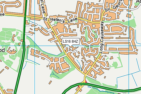 LS16 8HZ map - OS VectorMap District (Ordnance Survey) LS16 8HZ map - OS VectorMap District (Ordnance Survey)
