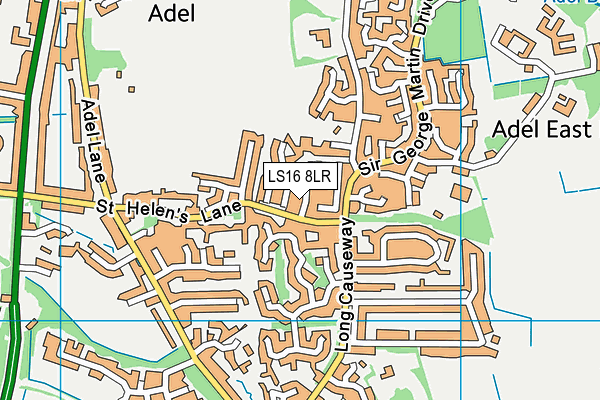 LS16 8LR map - OS VectorMap District (Ordnance Survey) LS16 8LR map - OS VectorMap District (Ordnance Survey)