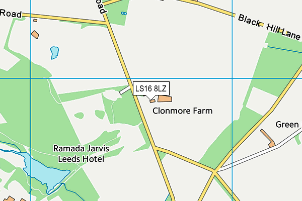 LS16 8LZ map - OS VectorMap District (Ordnance Survey) LS16 8LZ map - OS VectorMap District (Ordnance Survey)