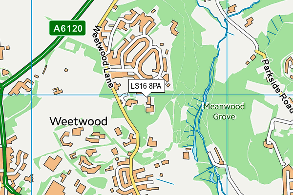 LS16 8PA map - OS VectorMap District (Ordnance Survey) LS16 8PA map - OS VectorMap District (Ordnance Survey)