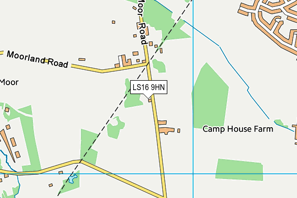 LS16 9HN map - OS VectorMap District (Ordnance Survey) LS16 9HN map - OS VectorMap District (Ordnance Survey)