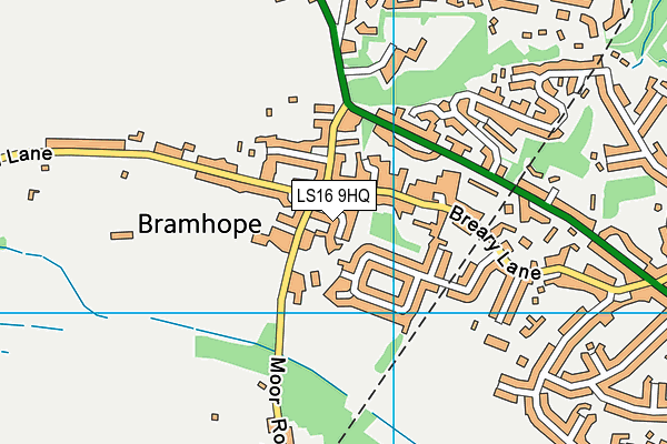 LS16 9HQ map - OS VectorMap District (Ordnance Survey) LS16 9HQ map - OS VectorMap District (Ordnance Survey)