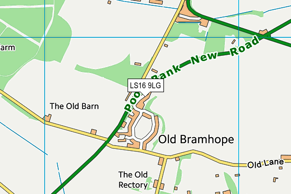 LS16 9LG map - OS VectorMap District (Ordnance Survey) LS16 9LG map - OS VectorMap District (Ordnance Survey)