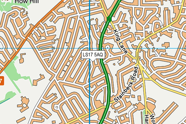 LS17 5AQ map - OS VectorMap District (Ordnance Survey) LS17 5AQ map - OS VectorMap District (Ordnance Survey)