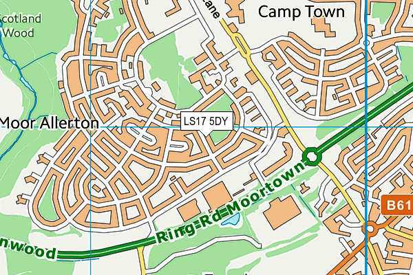 LS17 5DY map - OS VectorMap District (Ordnance Survey) LS17 5DY map - OS VectorMap District (Ordnance Survey)