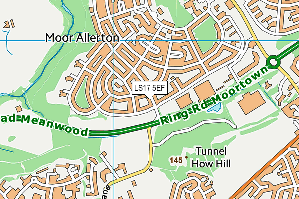 LS17 5EF map - OS VectorMap District (Ordnance Survey) LS17 5EF map - OS VectorMap District (Ordnance Survey)