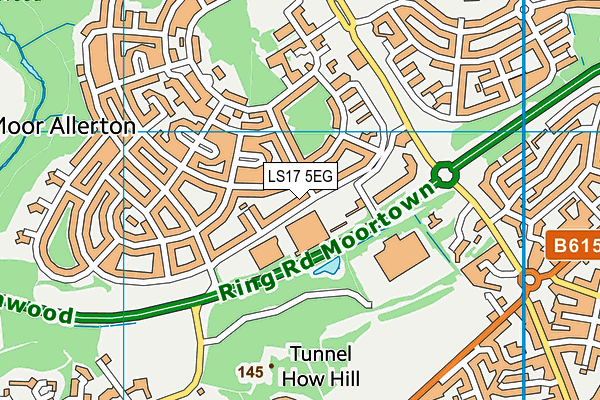 LS17 5EG map - OS VectorMap District (Ordnance Survey) LS17 5EG map - OS VectorMap District (Ordnance Survey)