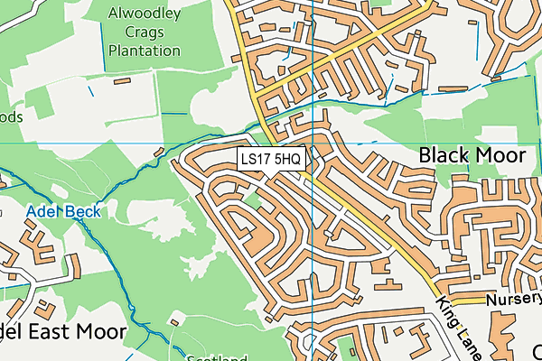 LS17 5HQ map - OS VectorMap District (Ordnance Survey) LS17 5HQ map - OS VectorMap District (Ordnance Survey)