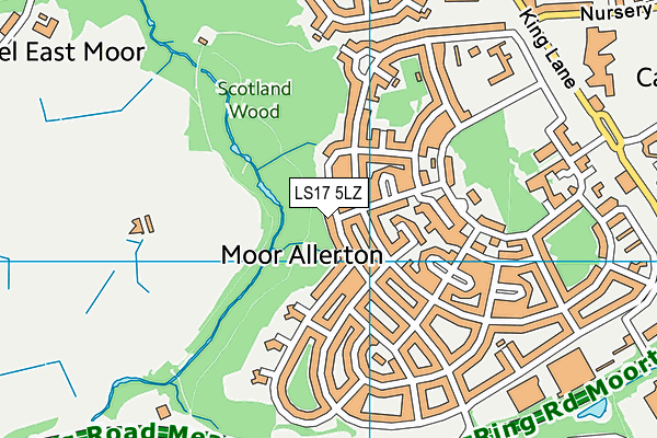 LS17 5LZ map - OS VectorMap District (Ordnance Survey)