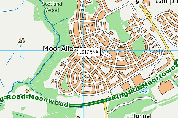 LS17 5NA map - OS VectorMap District (Ordnance Survey) LS17 5NA map - OS VectorMap District (Ordnance Survey)