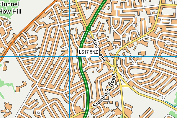 LS17 5NZ map - OS VectorMap District (Ordnance Survey) LS17 5NZ map - OS VectorMap District (Ordnance Survey)
