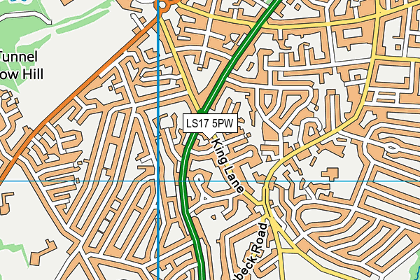 LS17 5PW map - OS VectorMap District (Ordnance Survey) LS17 5PW map - OS VectorMap District (Ordnance Survey)