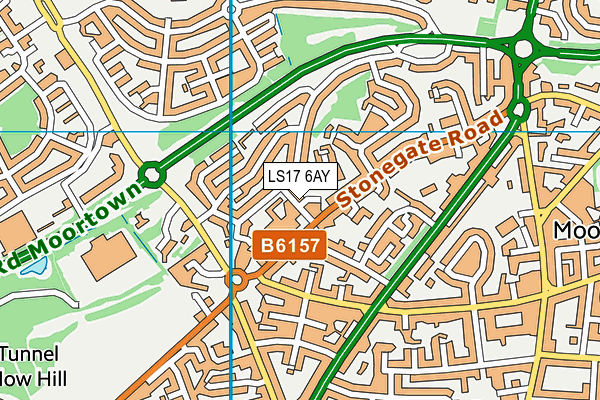 LS17 6AY map - OS VectorMap District (Ordnance Survey) LS17 6AY map - OS VectorMap District (Ordnance Survey)