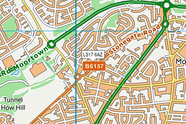 LS17 6AZ map - OS VectorMap District (Ordnance Survey) LS17 6AZ map - OS VectorMap District (Ordnance Survey)