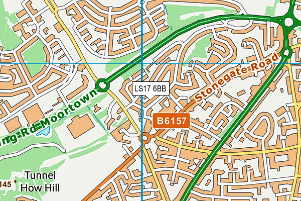 LS17 6BB map - OS VectorMap District (Ordnance Survey) LS17 6BB map - OS VectorMap District (Ordnance Survey)