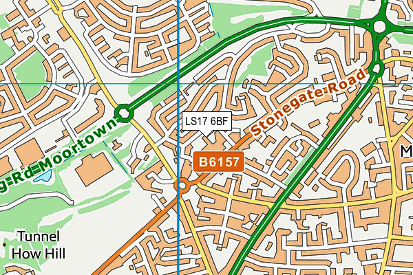 LS17 6BF map - OS VectorMap District (Ordnance Survey) LS17 6BF map - OS VectorMap District (Ordnance Survey)