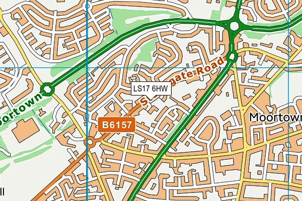 LS17 6HW map - OS VectorMap District (Ordnance Survey) LS17 6HW map - OS VectorMap District (Ordnance Survey)