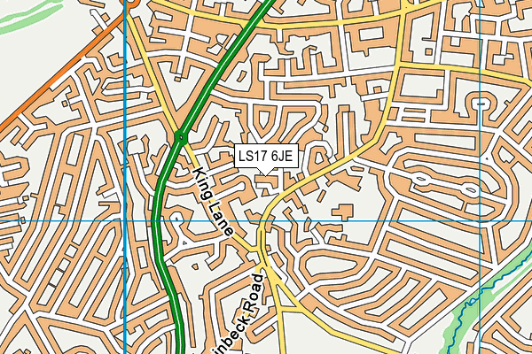 LS17 6JE map - OS VectorMap District (Ordnance Survey) LS17 6JE map - OS VectorMap District (Ordnance Survey)