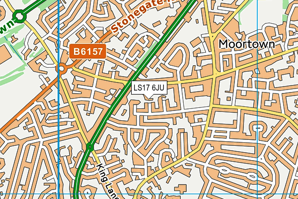 LS17 6JU map - OS VectorMap District (Ordnance Survey) LS17 6JU map - OS VectorMap District (Ordnance Survey)